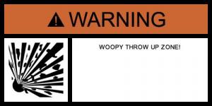 Throw up warning